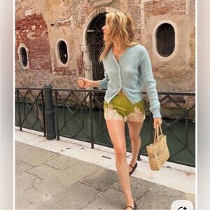 Doen NWOT Petra Cardigan in GLASS SLIPPER